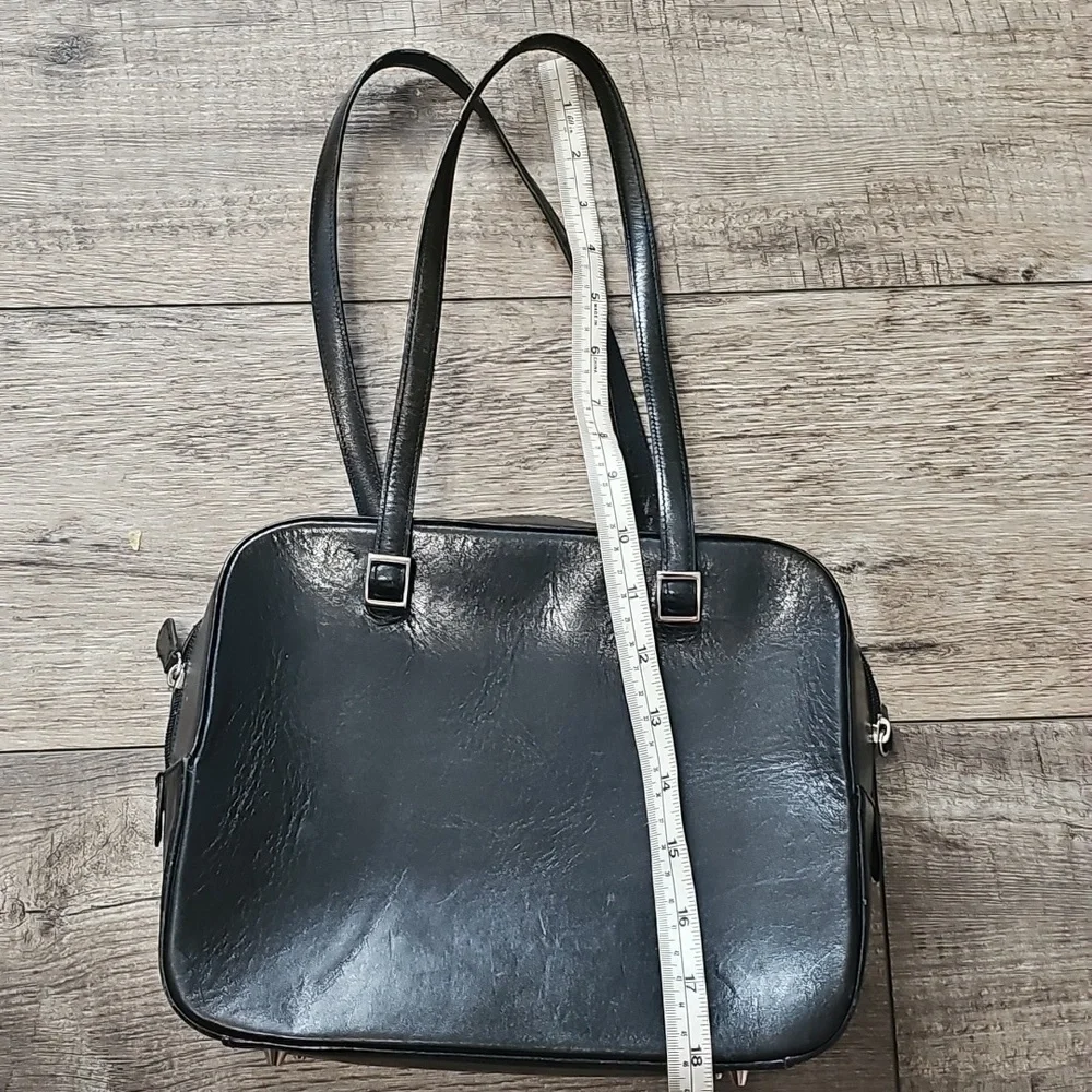 Fossil Elegant Black Leather Tote Bag